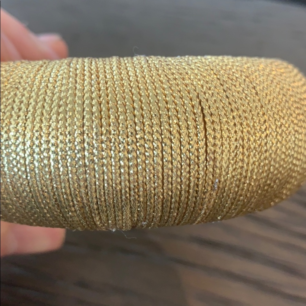 Gold  Wide Bangle - Picture 2 of 4